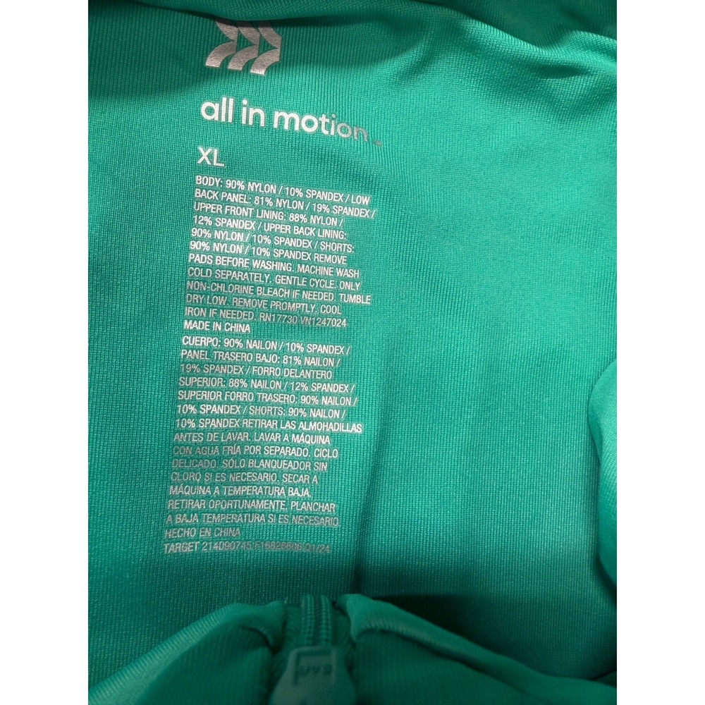 All in Motion Women's Extra Large Green Athletic Dress Tennis Golf Mini Zip Top - Picture 8 of 10